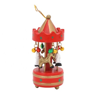 Wooden Christmas Merry-go-round hanging decoration