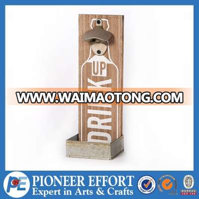 Wooden Bottle Opener for Beer with Wall Decoration